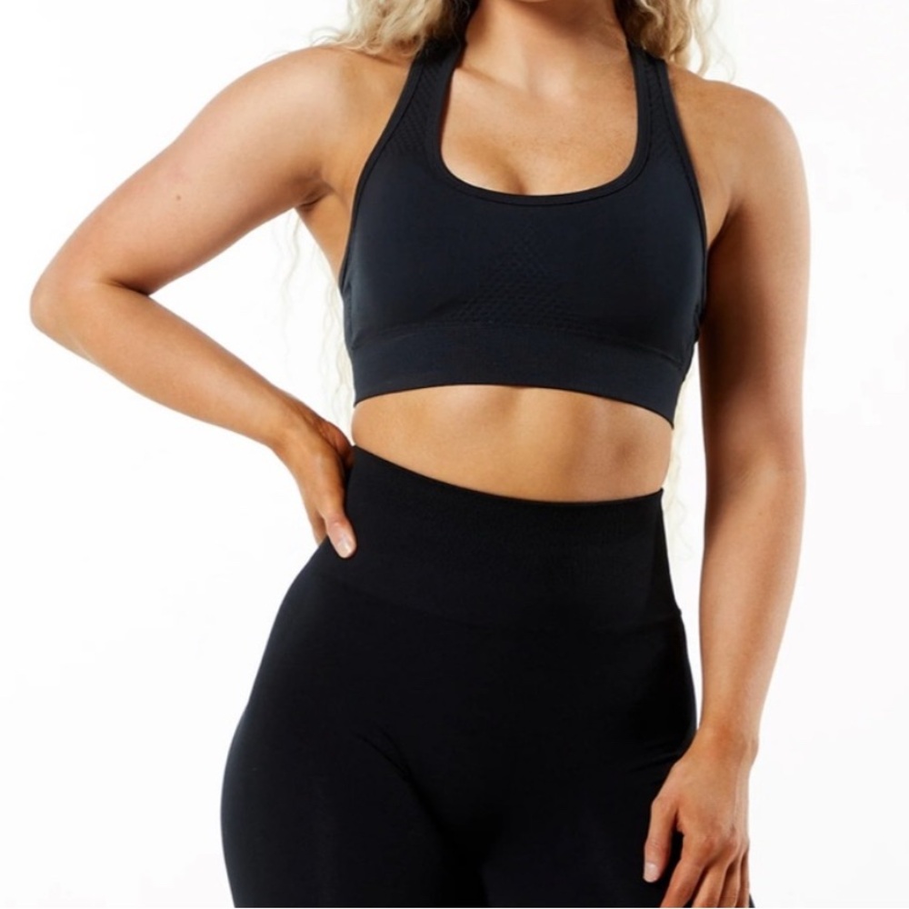 Alphalete Black Impact Racerback Sports Bra